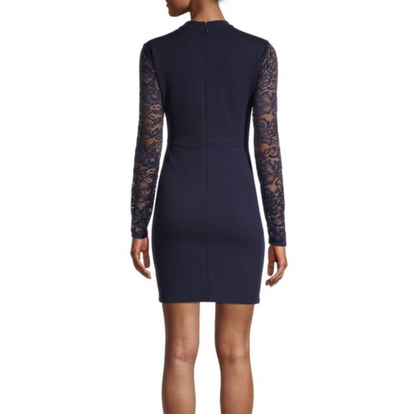 GUESS Illusion-Neck Sheath Dress - Picture 2 of 7